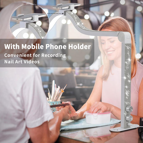 KMLSHLL Foldable Square Nail Lamp offers portable, spacious workspace for mobile services.