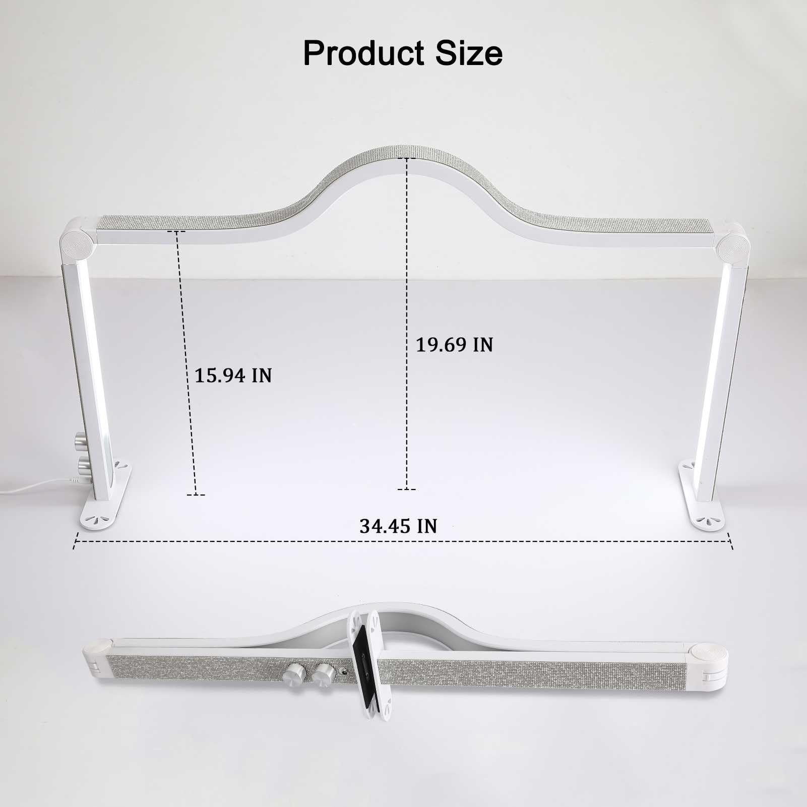 KMLSHLL Large foldable lamp gives ample room and easy transport for on-site work.