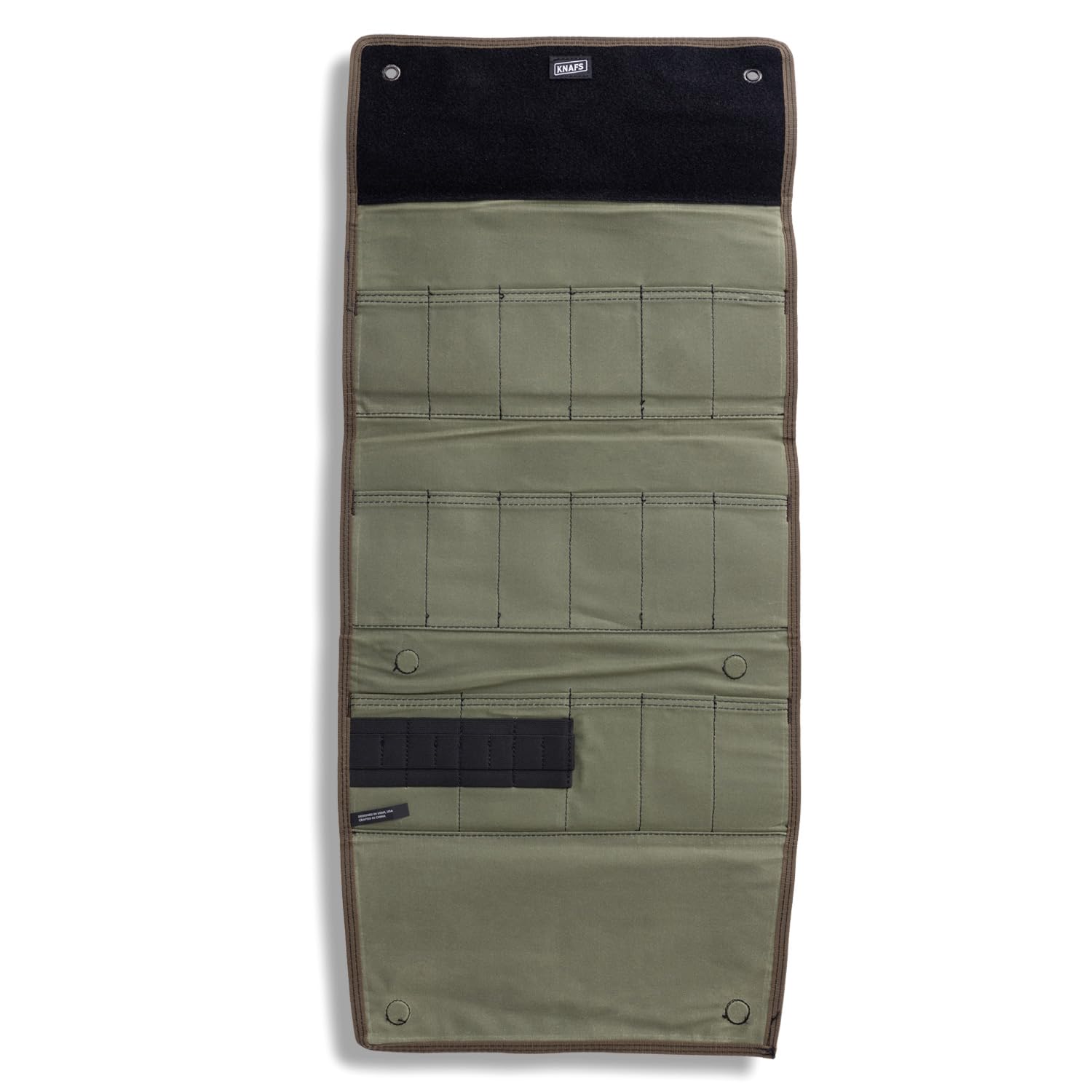 Knafs Burrito Grande rolled shut with handle and magnets for compact transport