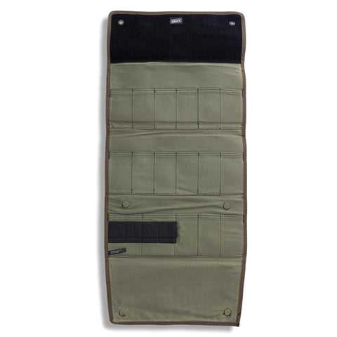 Knafs Burrito Grande rolled shut with handle and magnets for compact transport