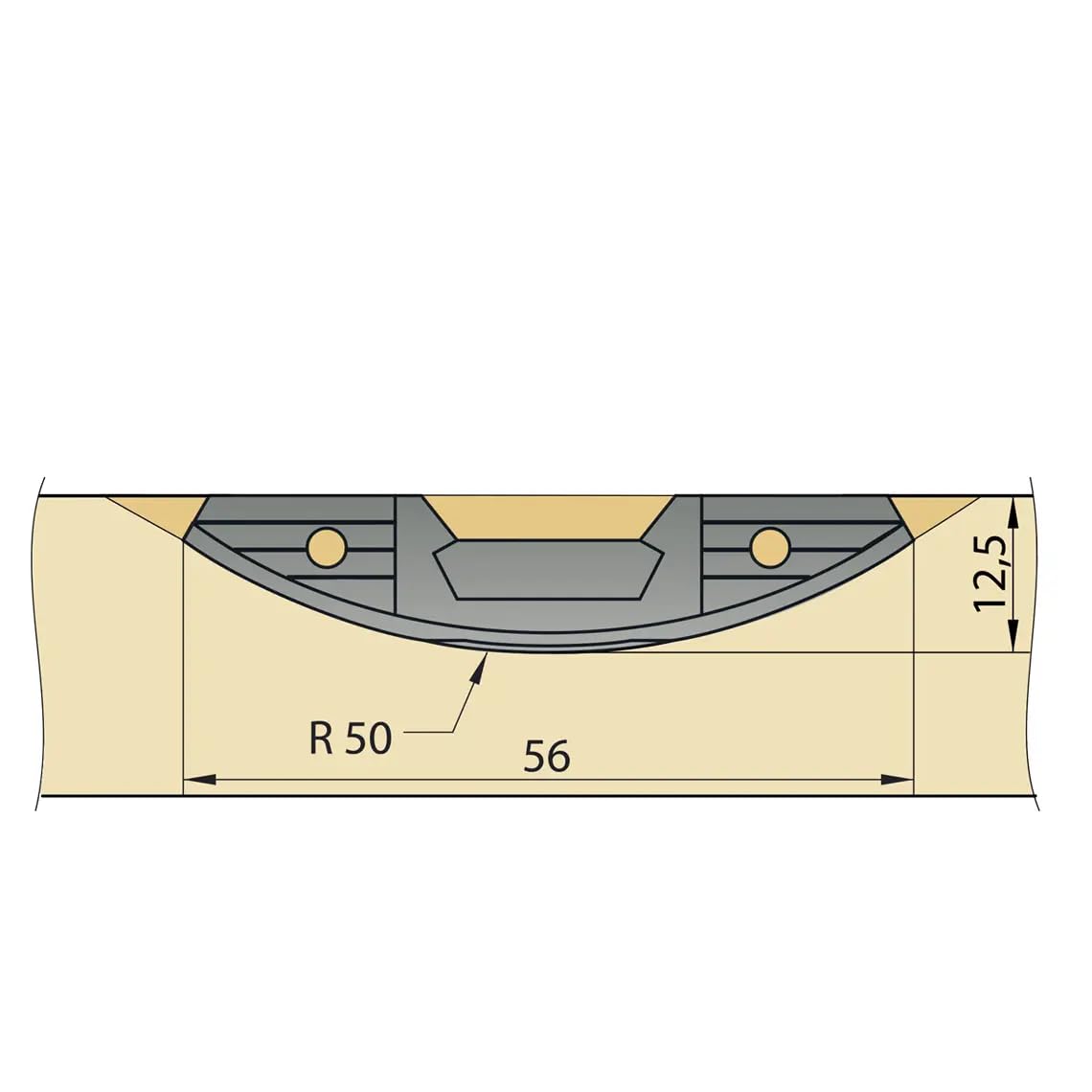 KNAPP biscuit connector self-tightening action locks halves for a secure bond.