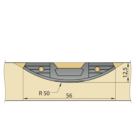 KNAPP biscuit connector self-tightening action locks halves for a secure bond.