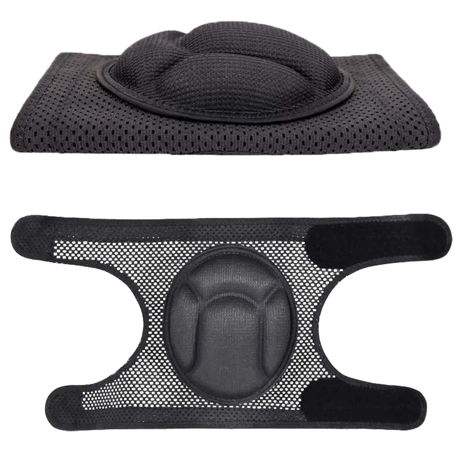 KneeCradle knee pad with slip-resistant straps stays secure during kneeling.