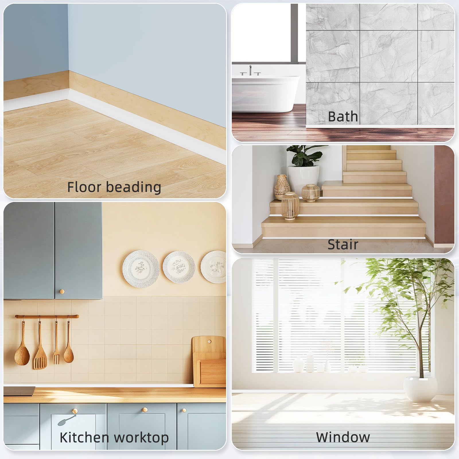 KNEELISA ideal for bathroom, kitchen, and floor transitions.