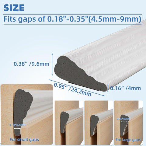 KNEELISA door seal installation shows adjustable angle for precise fit