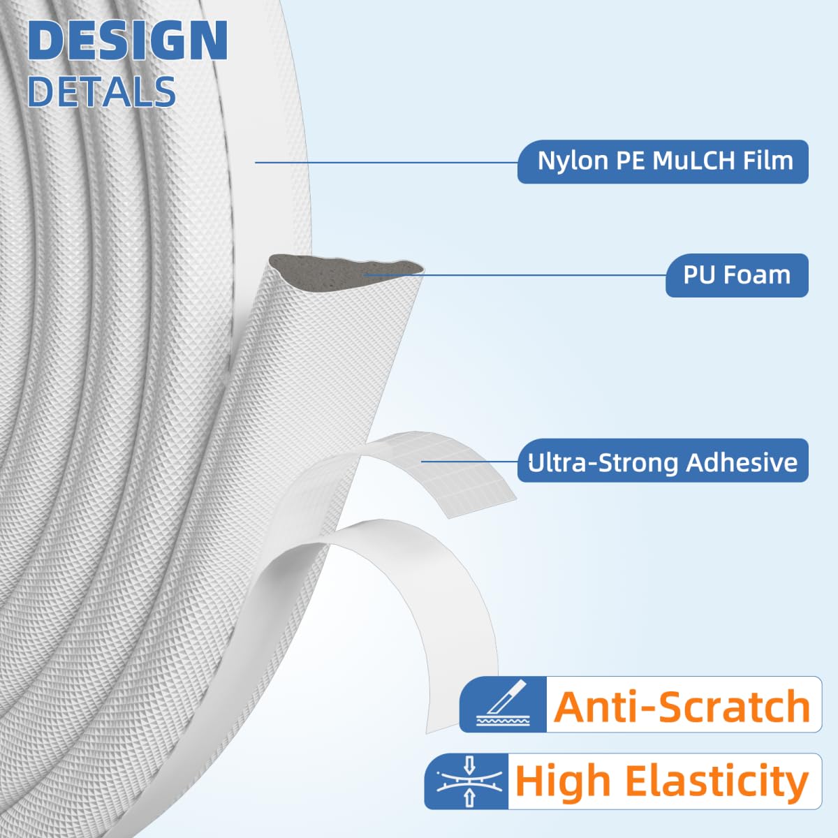 KNEELISA nylon cloth PU foam exterior resists water and scratches