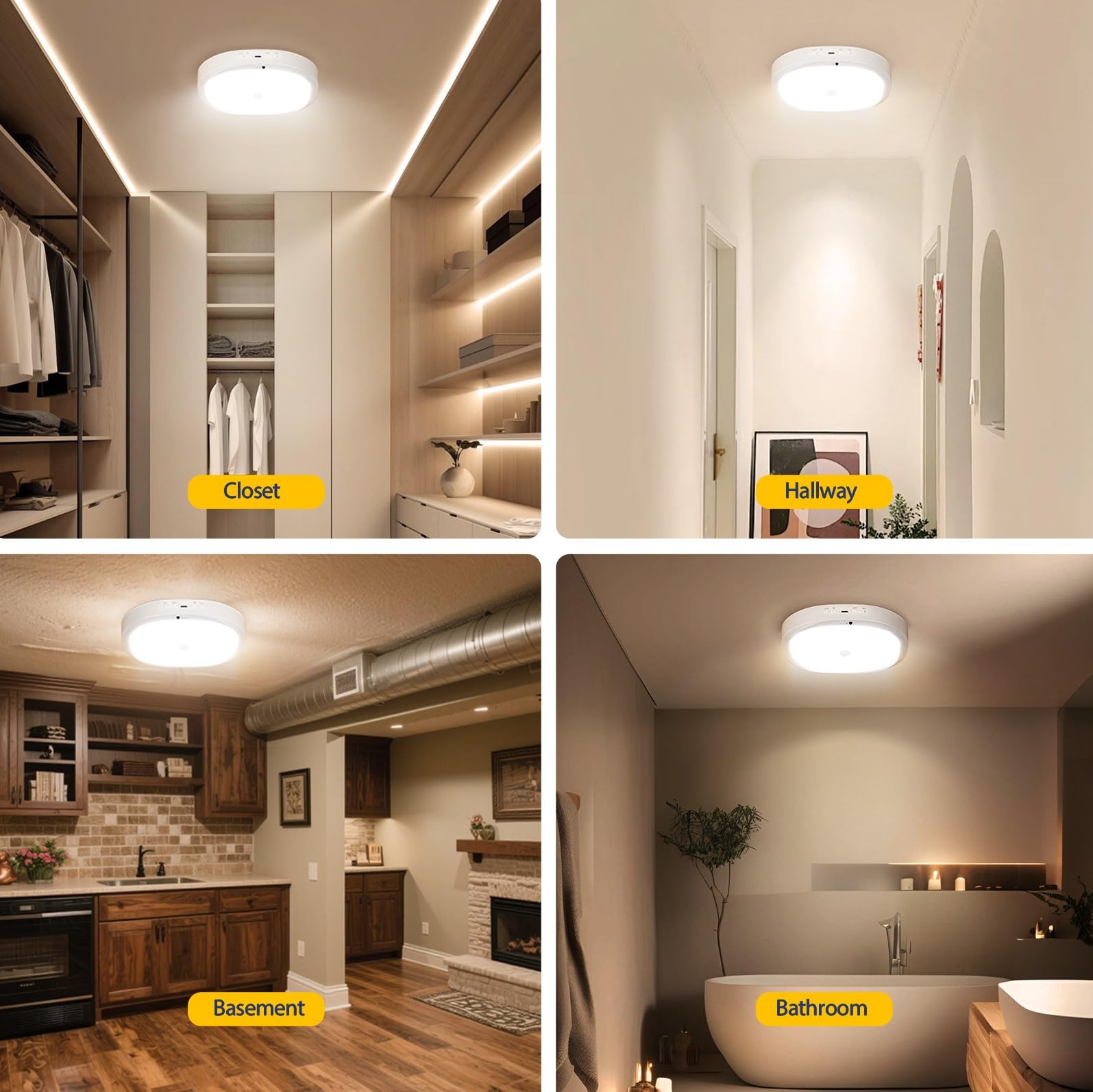 KNHUOS 550 lumen ceiling light covering a wide area