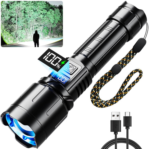 KNIBO flashlight 99000-lumen front beam for long-range visibility