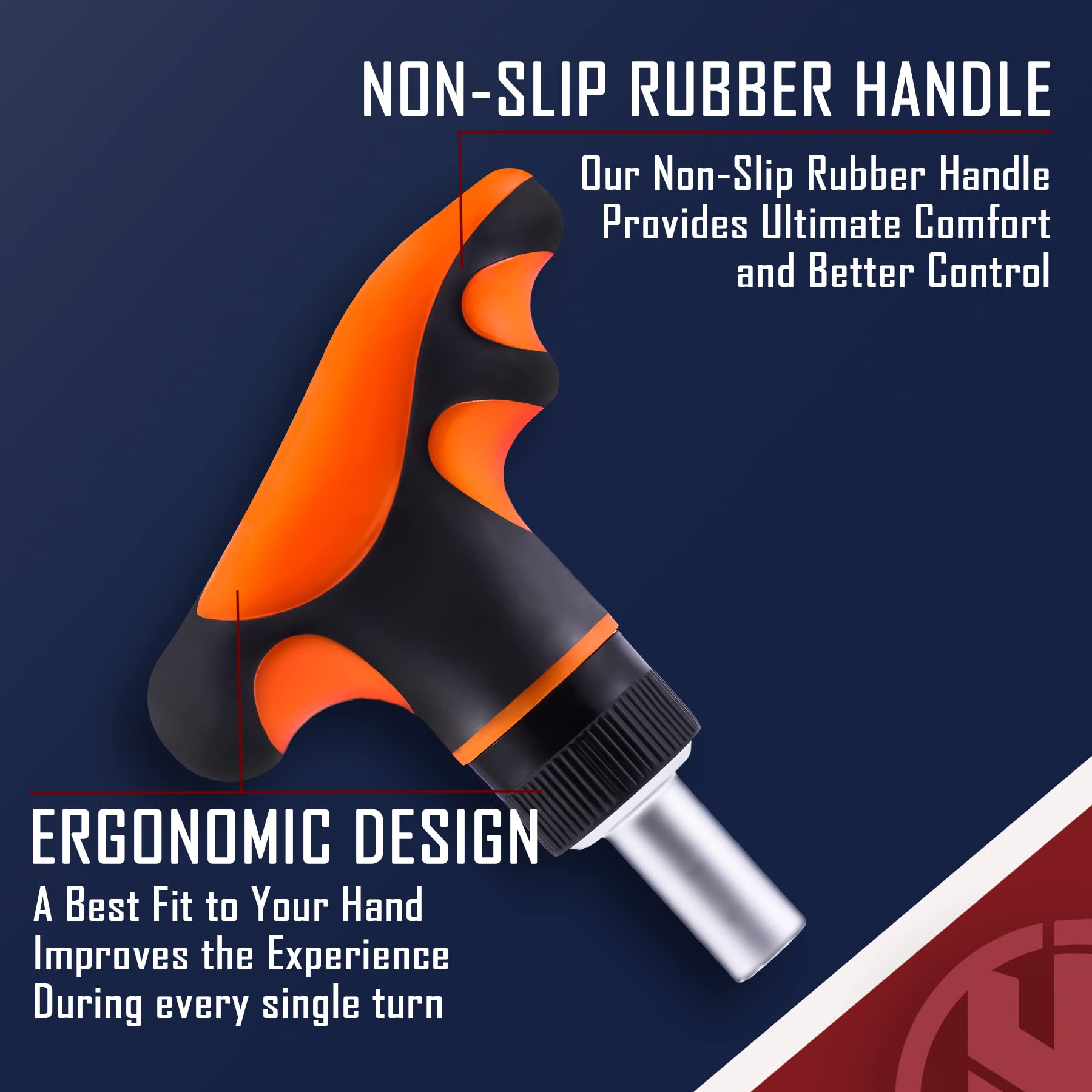 Hollow-ground flat heads ensure a precise fit with compatible screws.