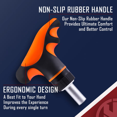 Hollow-ground flat heads ensure a precise fit with compatible screws.