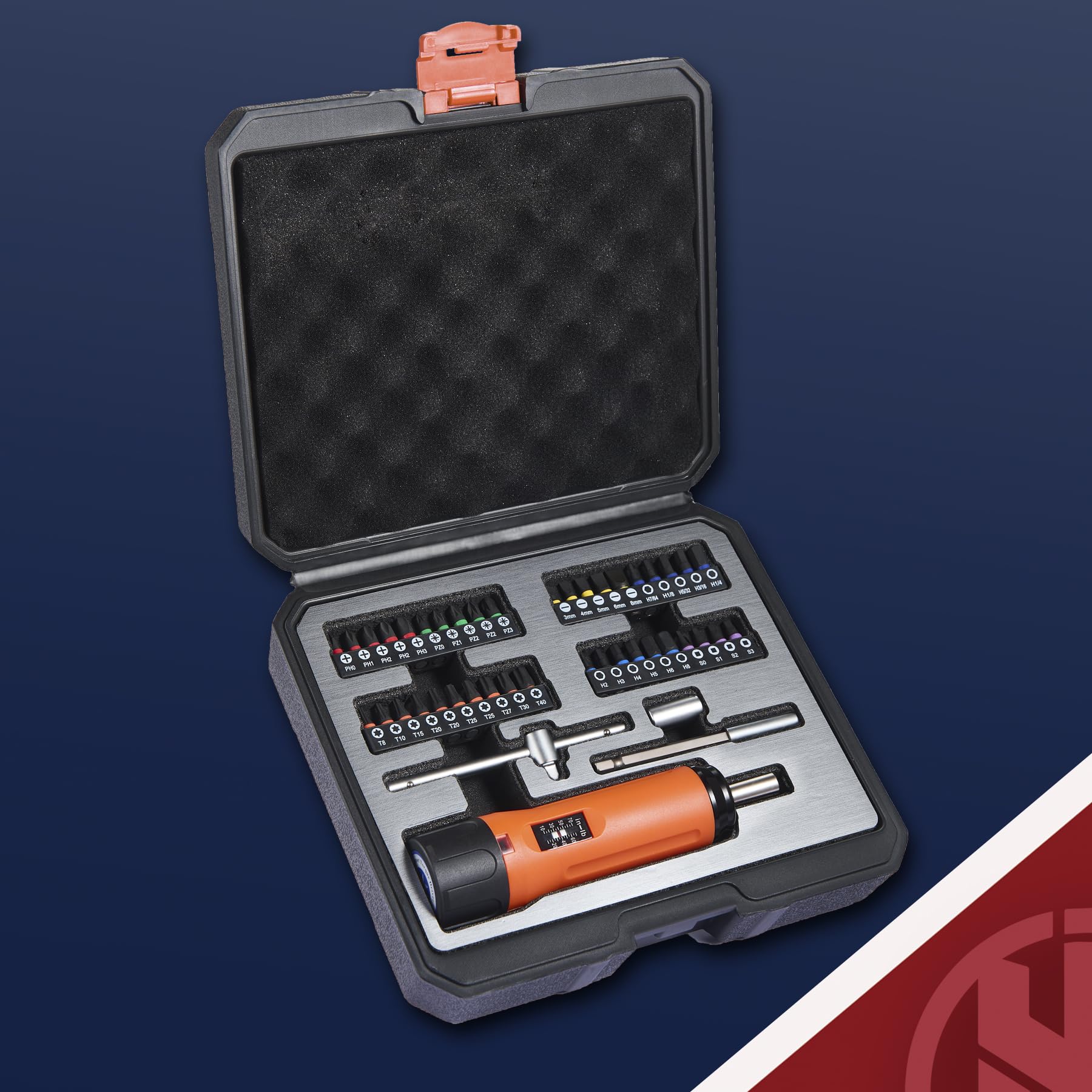 KNINE OUTDOORS T-bar handle in use for better leverage during tightening