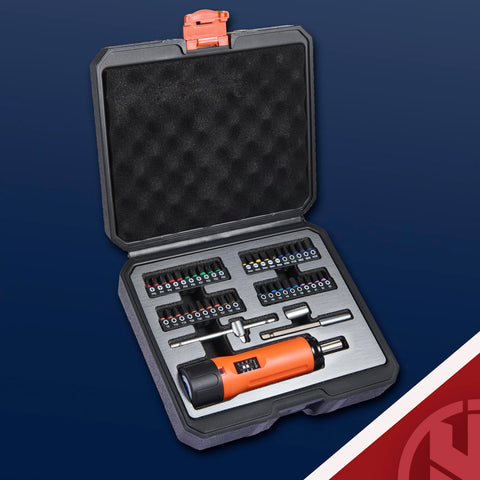 KNINE OUTDOORS T-bar handle in use for better leverage during tightening