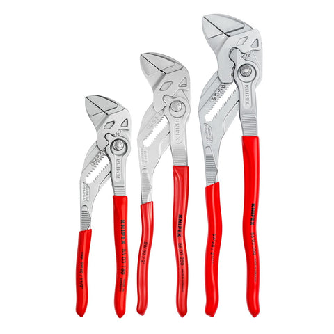 KNIPEX 00 20 06 US2 pliers-wrench set front view for versatile gripping