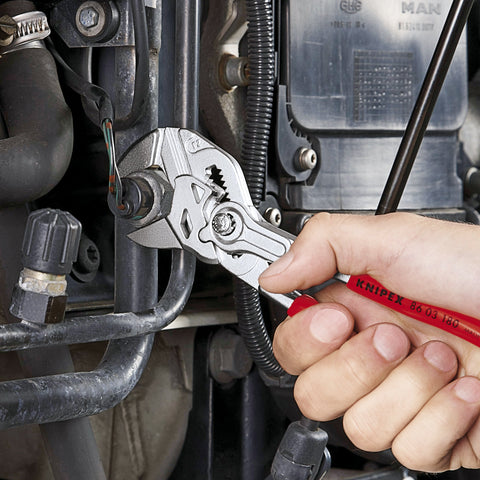 KNIPEX pliers-wrench set side view shows slim profile for tight spaces