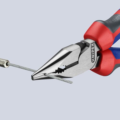 Convex-contour jaw on Knipex 08-22-145 helps hold flat parts.
