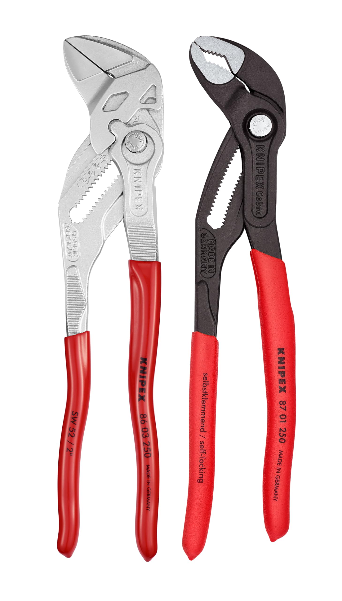 KNIPEX 10-inch pliers wrench front view for precise adjustments in tight spaces