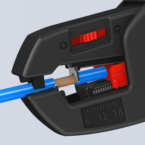 KNIPEX 12 62 180 insulation strippers ensure clean prep for single and multi-strand leads.