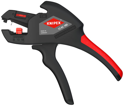 KNIPEX 12 62 180 insulation strippers reduce tool marks and keep insulation intact.