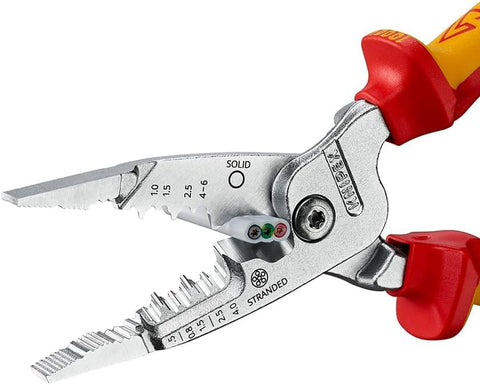 KNIPEX cutting-edge geometry makes flat cables easier to cut during installations