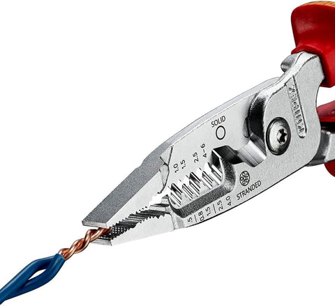 KNIPEX stripping profiles handle solid and fine-stranded conductors efficiently