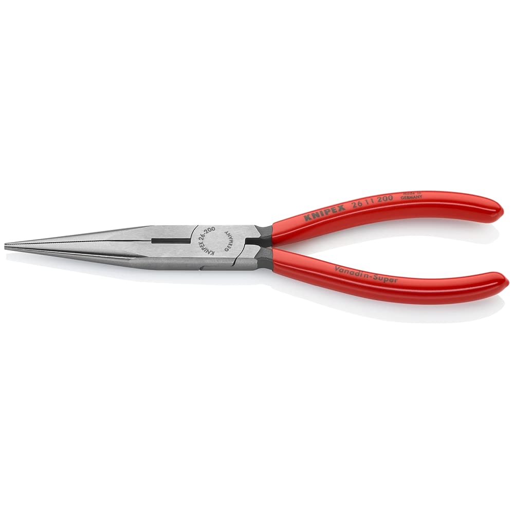 KNIPEX 26 11 200 long nose pliers with cutter; slim jaws for tight spaces