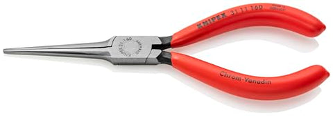 KNIPEX needle nose pliers close-up grip surface enabling comfortable handling during delicate work.