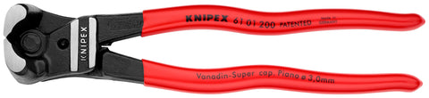 KNIPEX 61 01 200 SBA end cutters close-up showing high leverage for smoother cuts