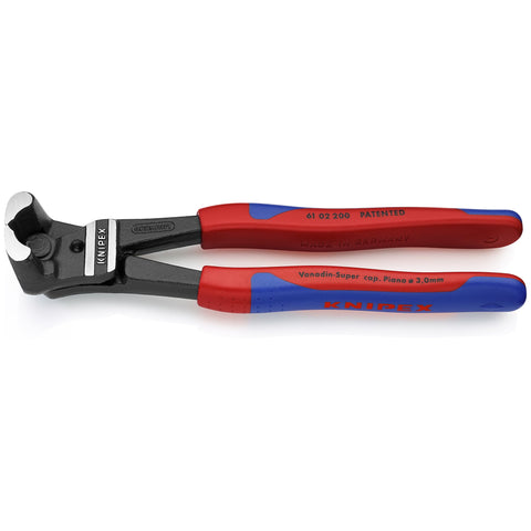 KNIPEX 61-02-200 multi-component handle detail for improved grip.