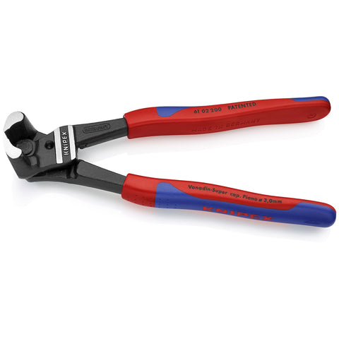 KNIPEX 6102200 cutting capacity shown on multiple wires.