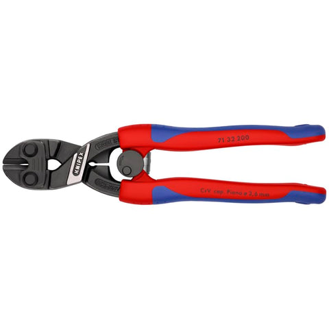 KNIPEX 71-32-200 induction hardened edges enable clean cuts on various wire types.