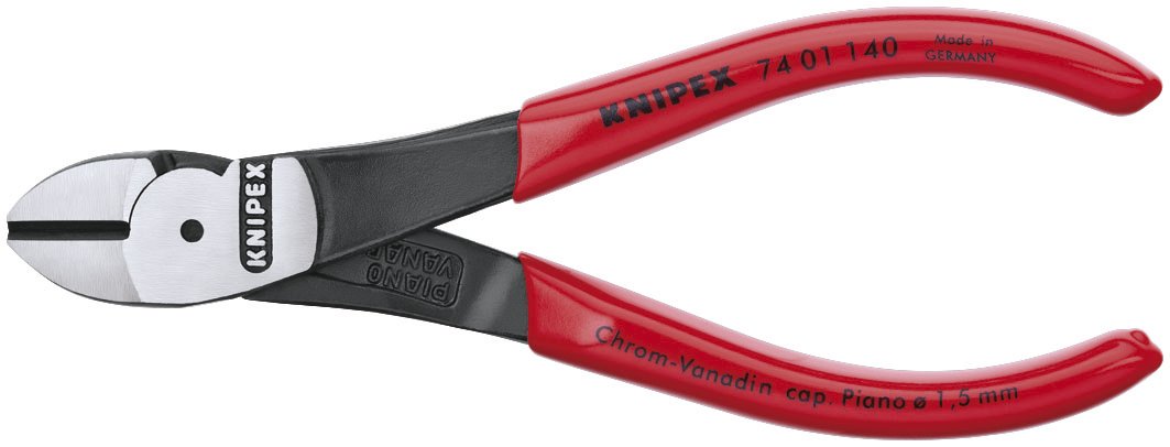 KNIPEX 74 01 140 high-leverage cutters in close view for efficient cuts