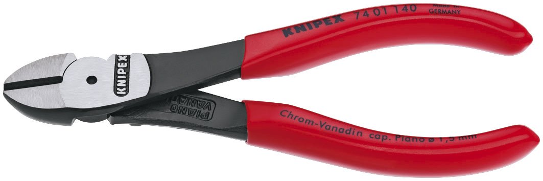 KNIPEX 74 01 140 ergonomic handle aids comfortable grip during long work
