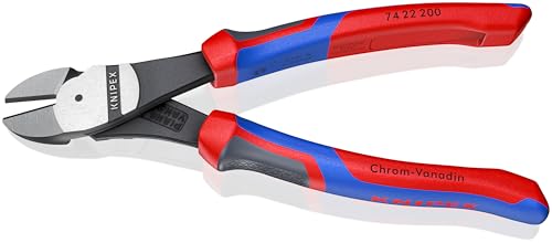 KNIPEX 74 22 200 angled head provides hand clearance for safer cutting.