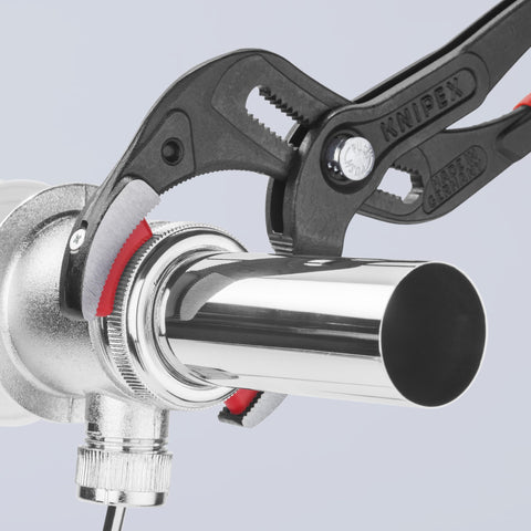 KNIPEX soft jaws prevent metal transfer and surface damage.