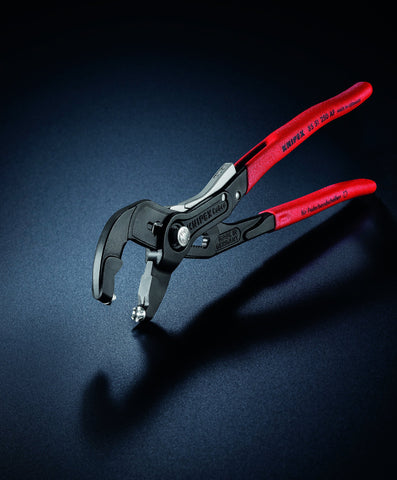 KNIPEX locking device holds clamps open to reduce repositioning time