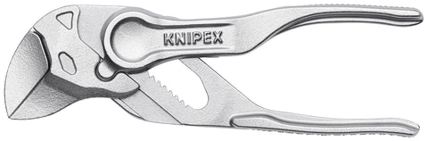 KNIPEX XS pliers wrench with open jaws for small fastener access.