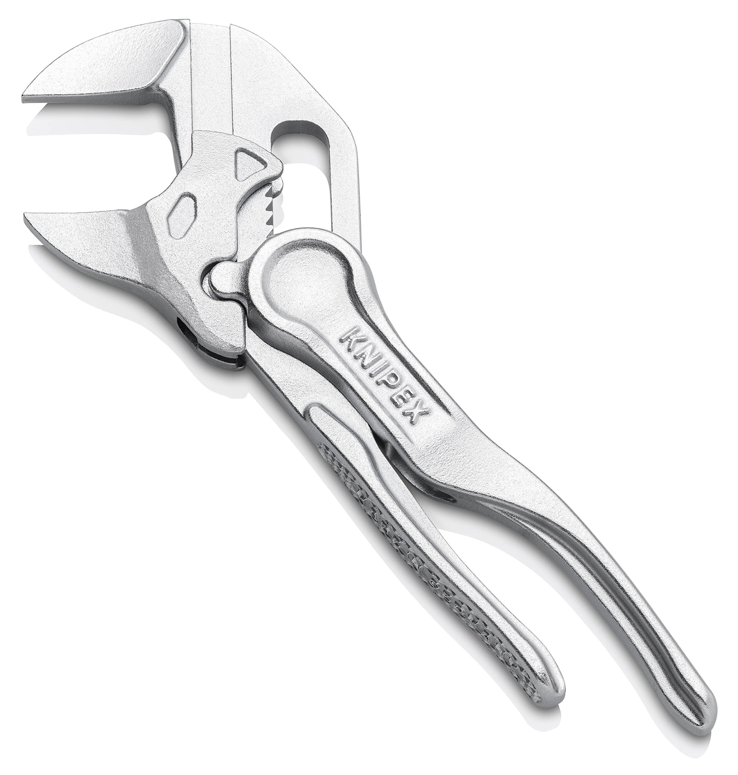 Parallel jaws distribute pressure evenly for secure, non-marring grips.