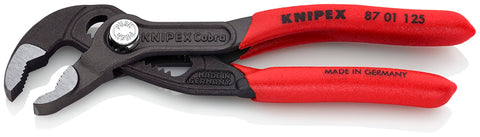Knipex Cobra push-button adjustment close-up for quick sizing