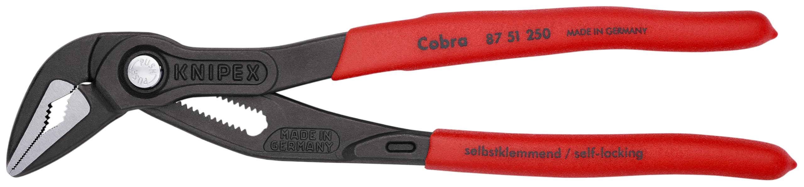 KNIPEX Cobra Extra Slim pliers handle closeup for precise control in tight spaces.