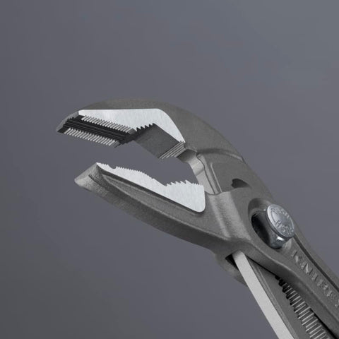 KNIPEX Cobra Extra Slim slip-resistant jaws provide secure gripping.