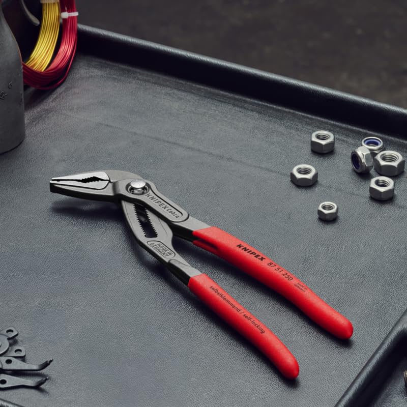 KNIPEX Cobra Extra Slim efficiently tightens threaded connections with ratchet action.