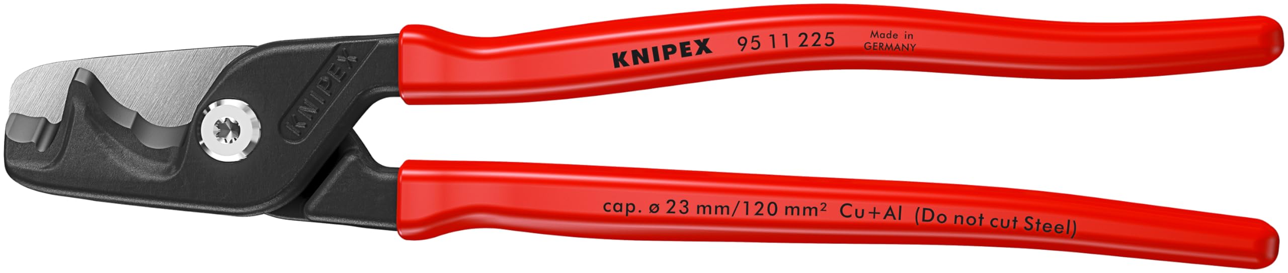 KNIPEX StepCut XL 95 11 225 front view shows long handles for leverage