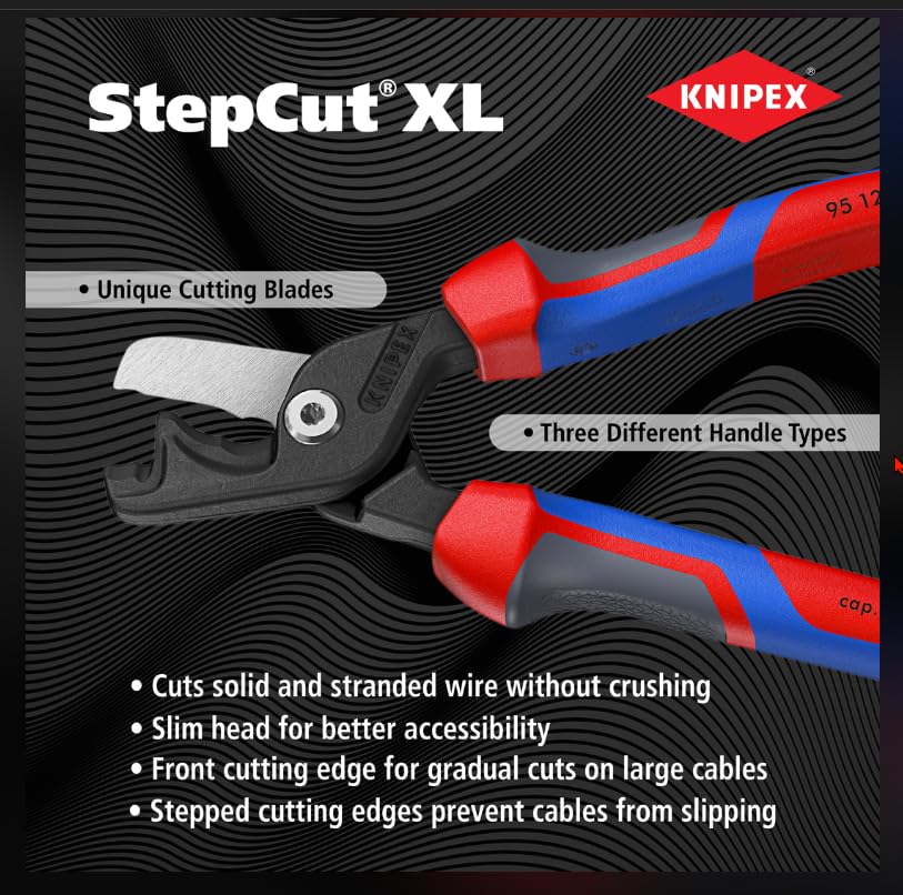 KNIPEX StepCut XL joint closeup highlights adjustable high-leverage joint