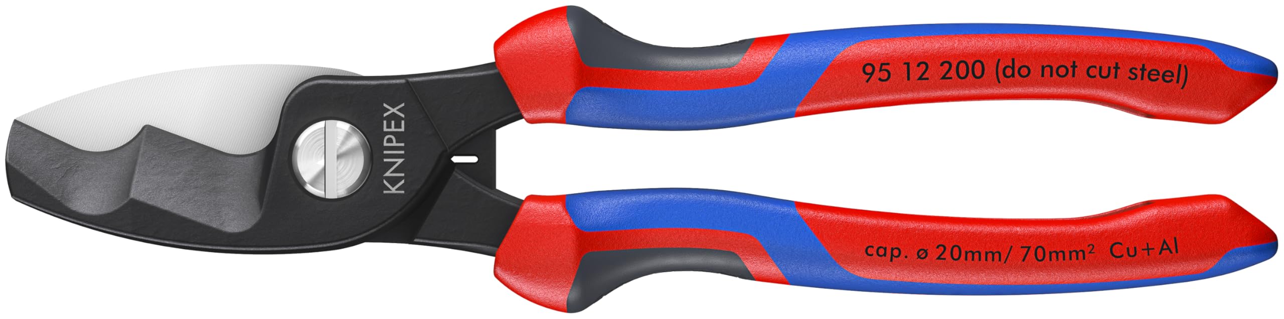 KNIPEX 95 12 200 cable shears multi-component cutting copper and aluminum wires precisely