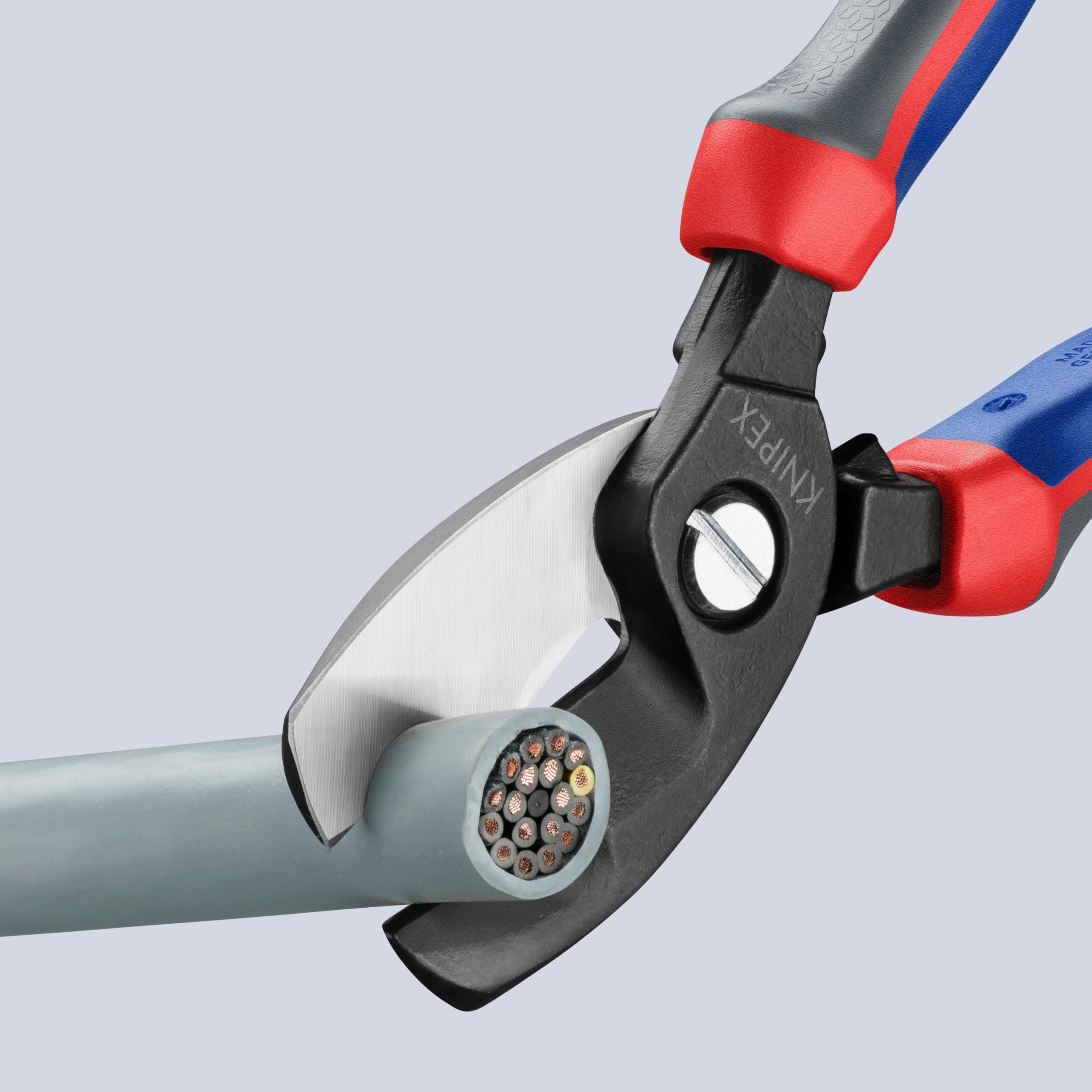 KNIPEX 95 12 200 low hand force reduces fatigue on tough jobs