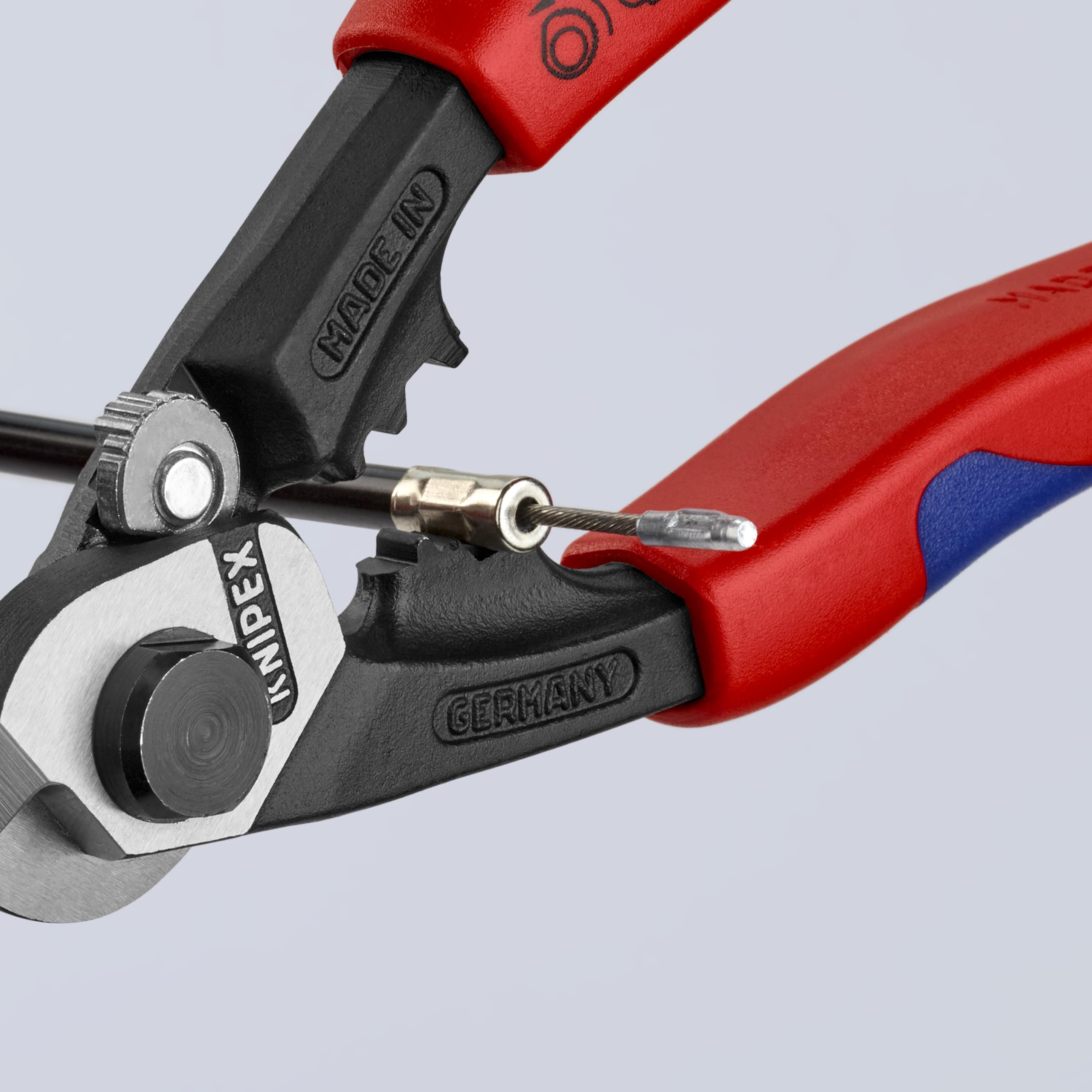 KNIPEX 95 62 190 chrome vanadium forged oil-hardened steel.