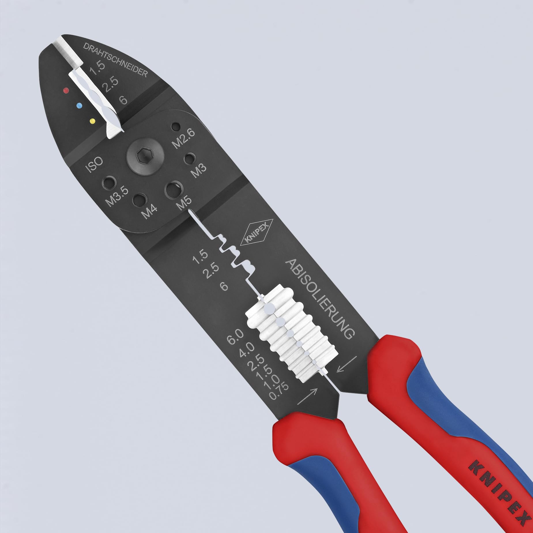 Knipex 97 22 240 crimping pliers crimping non-insulated terminals.