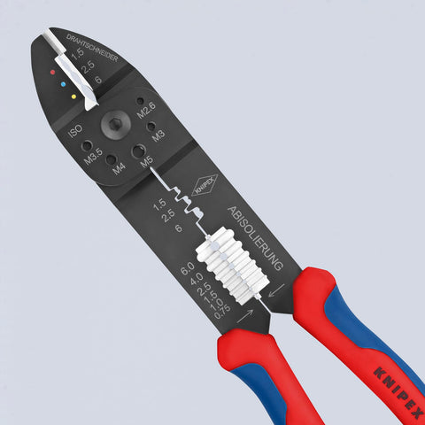 Knipex 97 22 240 crimping pliers crimping non-insulated terminals.