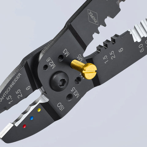 Knipex 97 22 240 crimping pliers built from special steel for durability.