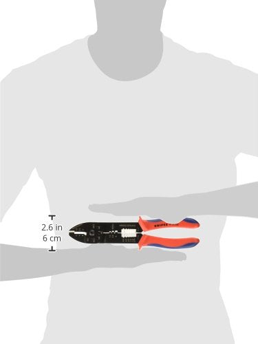 Knipex 97 22 240 crimping pliers threaded holes for copper screw cuts.
